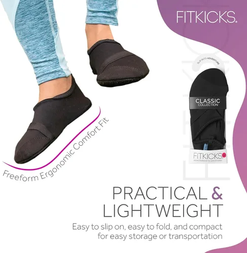 Vista 4 de FITKICKS Zapatos de agua deportivos plegables para mujer, estilo de vida activo, minimalistas, descalzos, para yoga