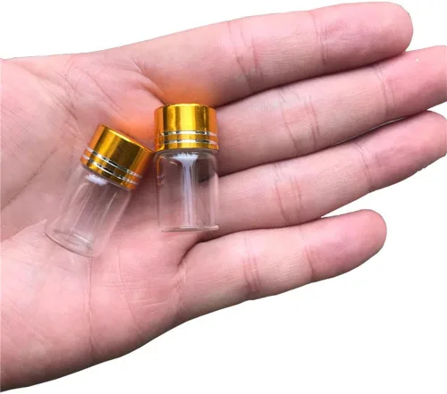 Vista 3 de Botellas de cristal (0.1 fl oz, 2 unidades), diseño de botellas de aluminio