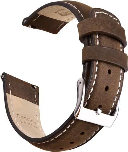Vista 33 de Ritche Correas de Reloj de Cuero de Liberación Rápida Regalo de Navidad, Correas de Reloj Genuinas para Hombres y Mujeres, Correa de Reloj de Cuero
