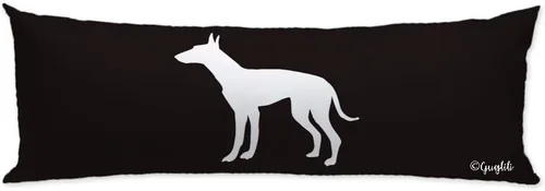 Vista 15 de Funda de almohada con silueta de galgo italiano, color blanco, con cremallera, para decoración del hogar, sofá, cama, 20 x 54 pulgadas 10