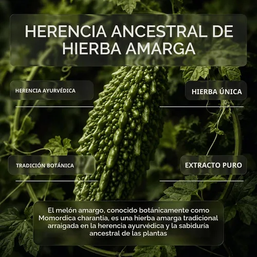 Vista 3 de Secrets of the Tribe Bitter Melon USDA Organic Extracto líquido sin alcohol para apoyo energético y digestivo Momordica Charantia frutos secos