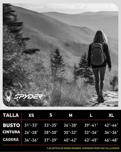 Vista 7 de Spyder Conjunto de ropa interior térmica para mujer, 2 piezas con forro Negro