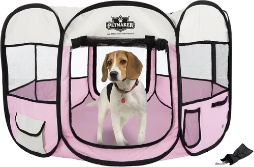 Vista 9 de Corral Petmaker colección Playpen portátil para armar, para mascota Azul claro