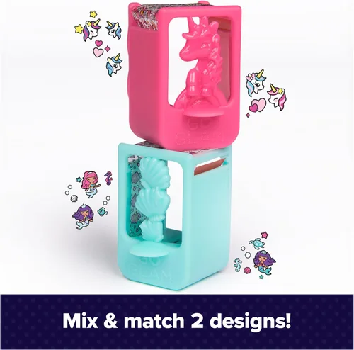 Vista 3 de Cool Maker, GO Glam - Kit de uñas de recambio, diseños de unicornio y sirena, estilo 80 uñas (el empaque puede variar), juguetes de manualidades