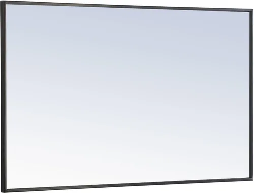 Vista 8 de Elegant Decor Monet - Espejo rectangular con marco de metal (40 x 24 pulgadas), color negro