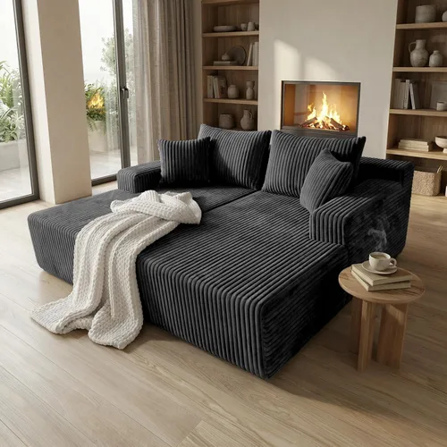 Vista 8 de Silla reposera con reposabrazos, sofá cama extragrande con 3 almohadas, cómodo sofá sin huesos, silla de lectura para dormir para sala de estar