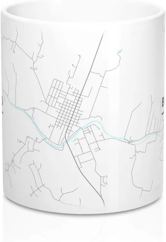 Vista 2 de Blanco, Texas TX Map Mug (11 oz)
