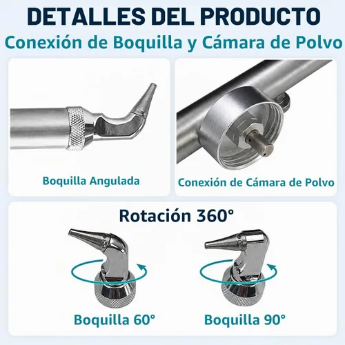 Vista 3 de 4H Endodoncist que blanquea la amoladora de aire Lijadora Prophy Aluminio Sandblaster