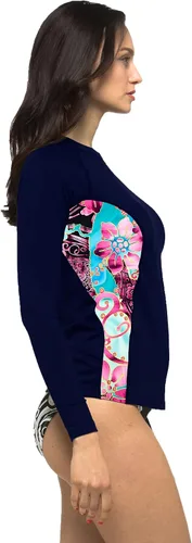 Vista 3 de Private Island Camiseta de entrenamiento de manga larga para mujer con protección UPF 50+ (RGT)