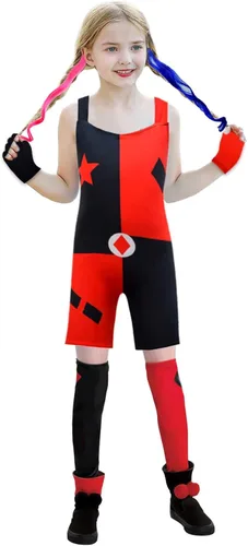 Vista 2 de ROSEZUZU Super Villain - Conjunto de disfraz de cosplay para niñas, 6-13 años