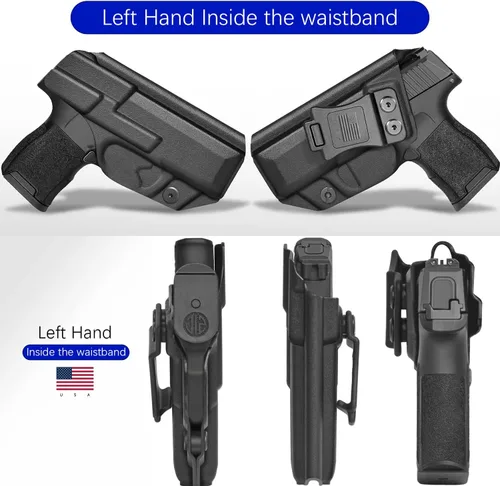 Vista 4 de Holster IWB Kydex Fit – Trigger Guard – Inside Waistband Concealed Carry – Adjustable Cant & 'Posi-Click' Retention - No Wear or Jitter - USA Made