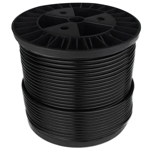 Vista 8 de Cuerda de alambre recubierta de vinilo negro de 100 pies, kit de luces para colgar, kit de barandilla de cable negro, balaustradas de bricolaje, 1/8