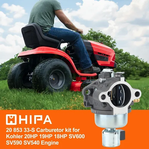 Vista 3 de Hipa Courage 18 19 20 Carburador 20 853 33-S para Kohler SV600 SV600S SV590S SV590 SV610 SV620 SV540 SV470 SV480 Cortacésped Motor de 16-22 HP