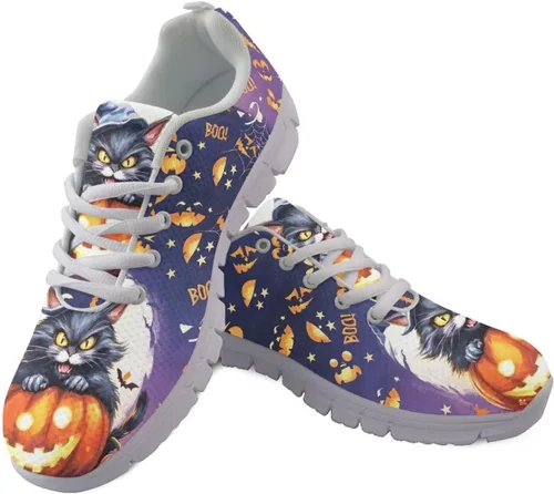Vista 14 de HUGS IDEA Zapatos deportivos ligeros con patrón de enfermería para mujer Bandera estadounidense