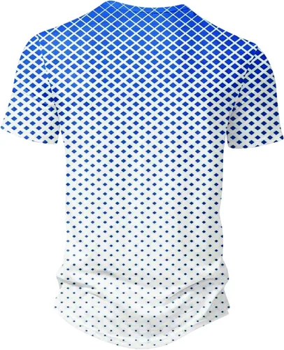 Vista 3 de Camisetas para hombre con gráfico divertido de manga corta con cremallera de un cuarto, camiseta polo de verano casual elegante para gimnasio