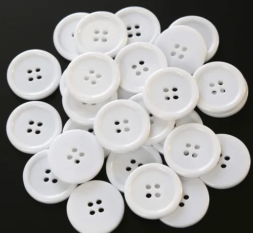 Vista 7 de 100 botones beige de 1 pulgada (0.984 in) botón de resina de 4 agujeros para coser y manualidades de bricolaje