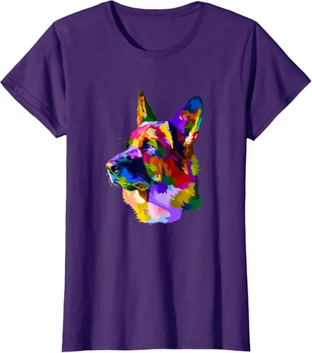 Vista 12 de Camiseta para dueño de perro de pastor alemán, Negro