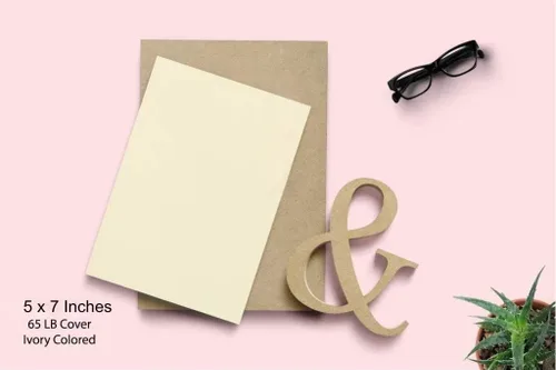 Vista 2 de 100 hojas de cartulina marfil, papel de impresora de 5 x 7 pulgadas de grosor para álbumes de recortes, invitaciones e impresión estacionaria, papel