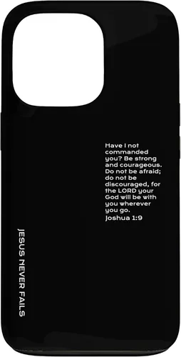 Vista 10 de iPhone 13 Pro Max Be Strong And Courageous, Joshua 1, funda cristiana del día del padre