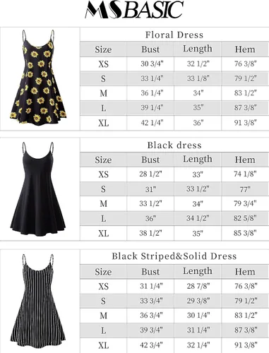 Vista 4 de MSBASIC - Vestido de verano para mujer sin mangas con tiras ajustables