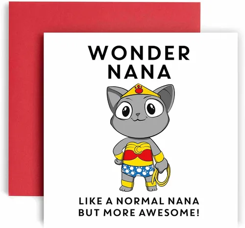 Vista 7 de Huxters Tarjeta de cumpleaños para tía WonderAuntie – Tarjeta de feliz cumpleaños para ella – regalos para mujeres – Tarjeta de cumpleaños – Tarjeta