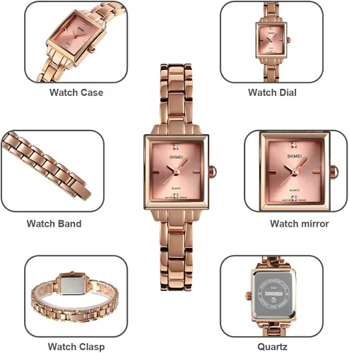 Vista 3 de SKMEI - Reloj impermeable para mujer reloj de pulsera para mujer