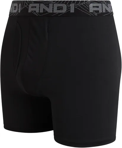 Vista 6 de AND1 Calzoncillos tipo bóxer para hombre, paquete de 6 unidades de platino con bolsa para mosca, calzoncillos tipo bóxer para hombre, entrepierna