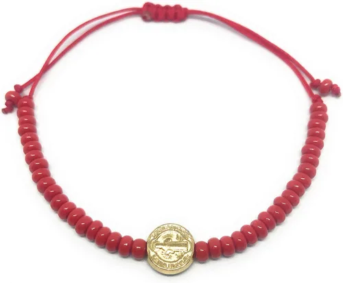 Vista 5 de Chavarrieta Pulsera Roja de hilo de San Benito Roja de hilo de San Benito Cuentas de cristal