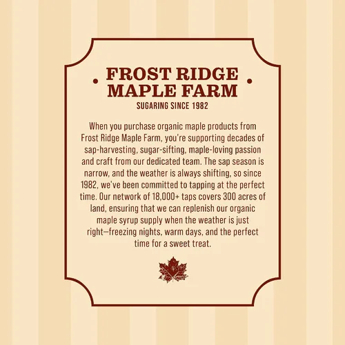 Vista 6 de Frost Ridge Maple Farm, Jarabe de arce orgánico, grado A, cuarto de galón (32 onzas líquidas), rico en ámbar medio