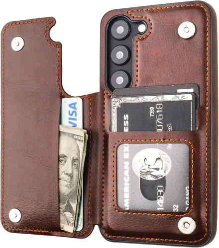 Vista 18 de ONETOP - Funda tipo cartera para Samsung Galaxy S22 con tarjetero, color negro Kickstand,ID/Cash Holder,Case Wallet with Card Slots,Double
