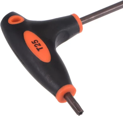 Vista 5 de uxcell Llave Torx a prueba de manipulaciones T25 con mango en T de doble extremo, acero S2 2 unids