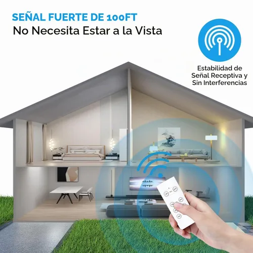 Vista 5 de G-Homa Toma de corriente con control remoto, interruptor de enchufes eléctricos inalámbricos para electrodomésticos, luces navideñas, alcance de 100