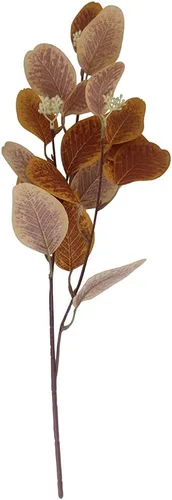 Vista 2 de 4 tallos de hojas de eucalipto artificiales, ramas de plantas de eucalipto sintético para relleno de jarrones, decoración del hogar, flores, arreglo