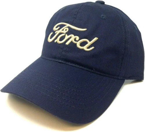Vista 3 de Ford 3D Embroirdered Script Logo Azul Marino Curvo Bill Slouch Ajustable Snapback Sombrero, Azul marino