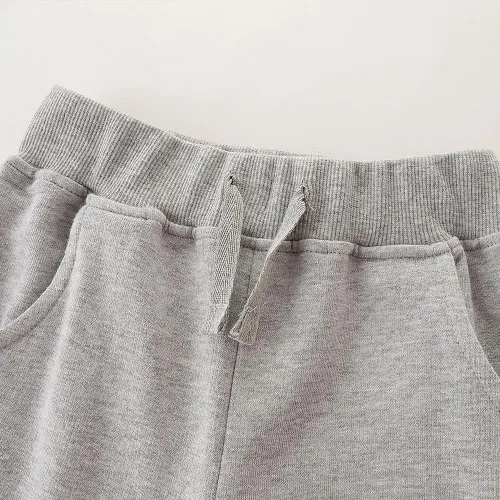 Vista 3 de GFQLONG Paquete de 3 pantalones deportivos elásticos con cordón para bebé, de algodón, dinosaurio, con bolsillos