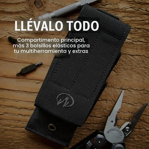 Vista 2 de LEATHERMAN, Funda de Nylon Grande Compatible con MOLLE para Multiherramientas, Se Adapta a MUT, Surge y Super Tool 300, Marrón