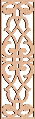 Vista 32 de 9 3/8"W x 24 3/8"H x 1/4"T Bellaire Decorativos Paneles de pared de madera calado, abedul