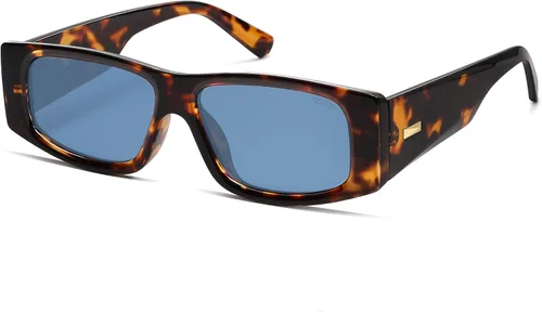 Vista 22 de SOJOS Gafas de sol polarizadas rectangulares Y2K de moda para mujeres y hombres, gafas de sol rave de diseñador de moda SJ2228