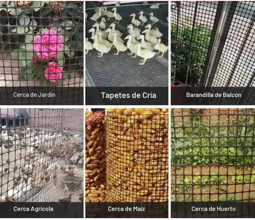 Vista 6 de Valla de plástico para jardín, barrera para animales, 3.28 x 66 pies, valla de plástico duro resistente, rollo de valla temporal de seguridad Negro