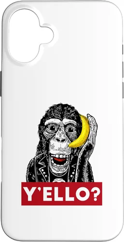 Vista 22 de Funda para iPhone 11 Pro Max Y'ello Monkey Calling Funny Supreme Print Case