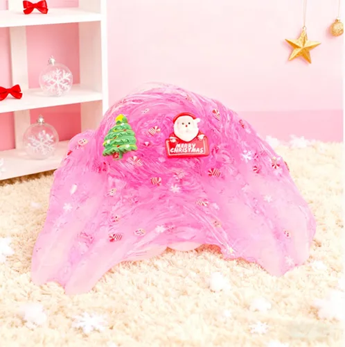 Vista 7 de Slime de Cristal de Navidad Rosa y Verde de 2 Paquetes para Niños, Slime para Medias de Navidad para Niños - Kit de Juguetes de Slime, Regalos