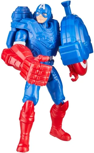 Vista 8 de Marvel Epic Hero Series Battle Gear - Figura de acción del Capitán América, 4 pulgadas, juguetes de superhéroes de los Vengadores para niños a