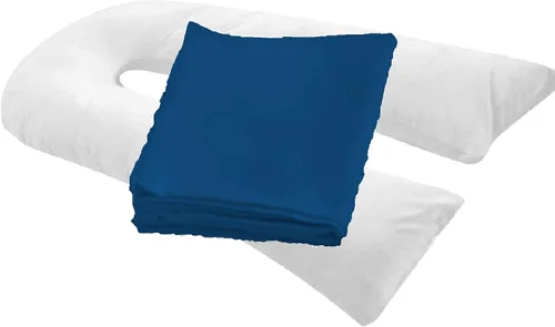 Vista 8 de Funda de almohada de cuerpo completo para embarazo, en forma de U, ajuste universal, funda de repuesto para almohada de maternidad (negro)