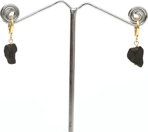 Vista 63 de Gempires Handmade Gemstone Hoop Earrings Raw Crystal Dangle Jewelry Hypoallergenic Gold Plated Lightweight Elegant Jewelry Gifts For Women
