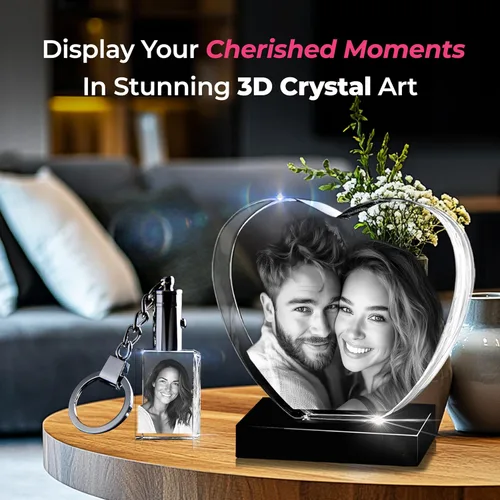 Vista 7 de Cristal de corazón 3D