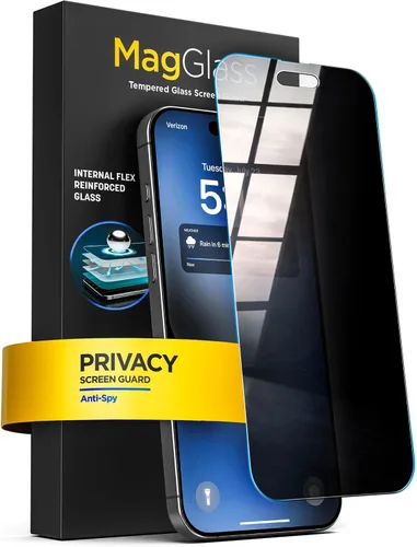 Vista 8 de magglass Protector de pantalla de privacidad diseñado para iPhone 11, protector de pantalla de vidrio templado antiespía resistente a las huellas