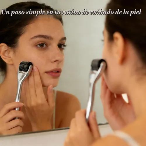 Vista 3 de Derma Roller - Rodillo de microagujas de titanio para rostro y cuerpo