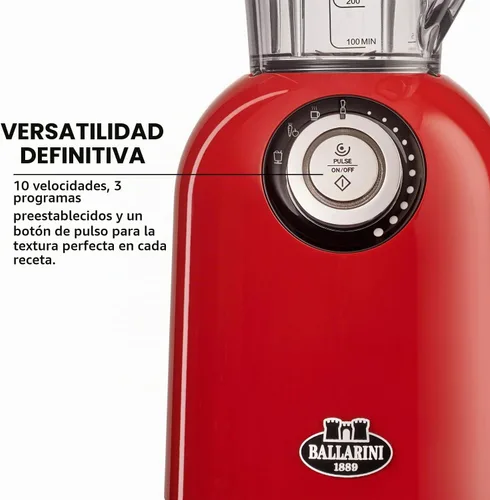 Vista 4 de Ballarini Tesoro - Batidora de encimera - Rojo cereza, fabricada en Italia