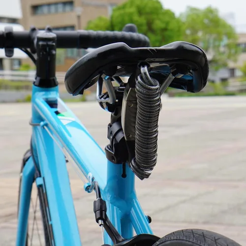 Vista 4 de CROPS K3-BIRO - Cable compacto para candado de bicicleta, 4 pies, negro - Esfera combinada de 3 dígitos reiniciable, cable de doble espiral de 0.157