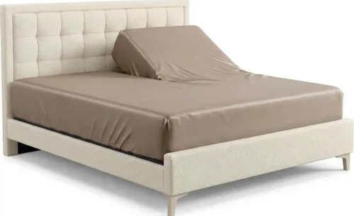 Vista 28 de Royal Tradition Sábana bajera ajustable de viscosa de bambú, tamaño individual XL, bolsillo profundo, sábanas extremadamente suaves, beige sólido